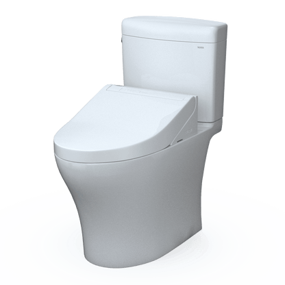 TOTO WASHLET+ Aquia IV Cube Universal Height Two-Piece Dual Flush 1.28 and 0.9 GPF Toilet with C5 Bidet Seat - MW4363084CEMFGN#01