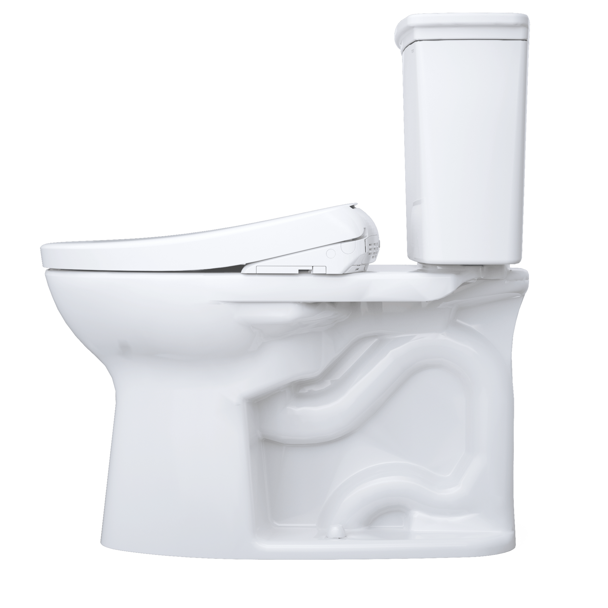 TOTO Drake Transitional Two-Piece 1.28 GPF Standard Height Toilet with S7 Contemporary Bidet Seat MW7864726CEG#01