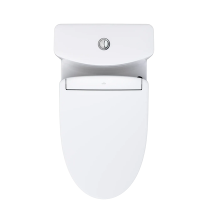 TOTO Aquia IV One-Piece Dual Flush 1.28 and 0.9 GPF Universal Height Toilet and S5 Bidet Seat MW6463446CEMFGN#01