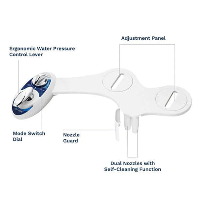 LUXE Bidet NEO 180 Self Cleaning Dual Nozzle Bidet Attachment