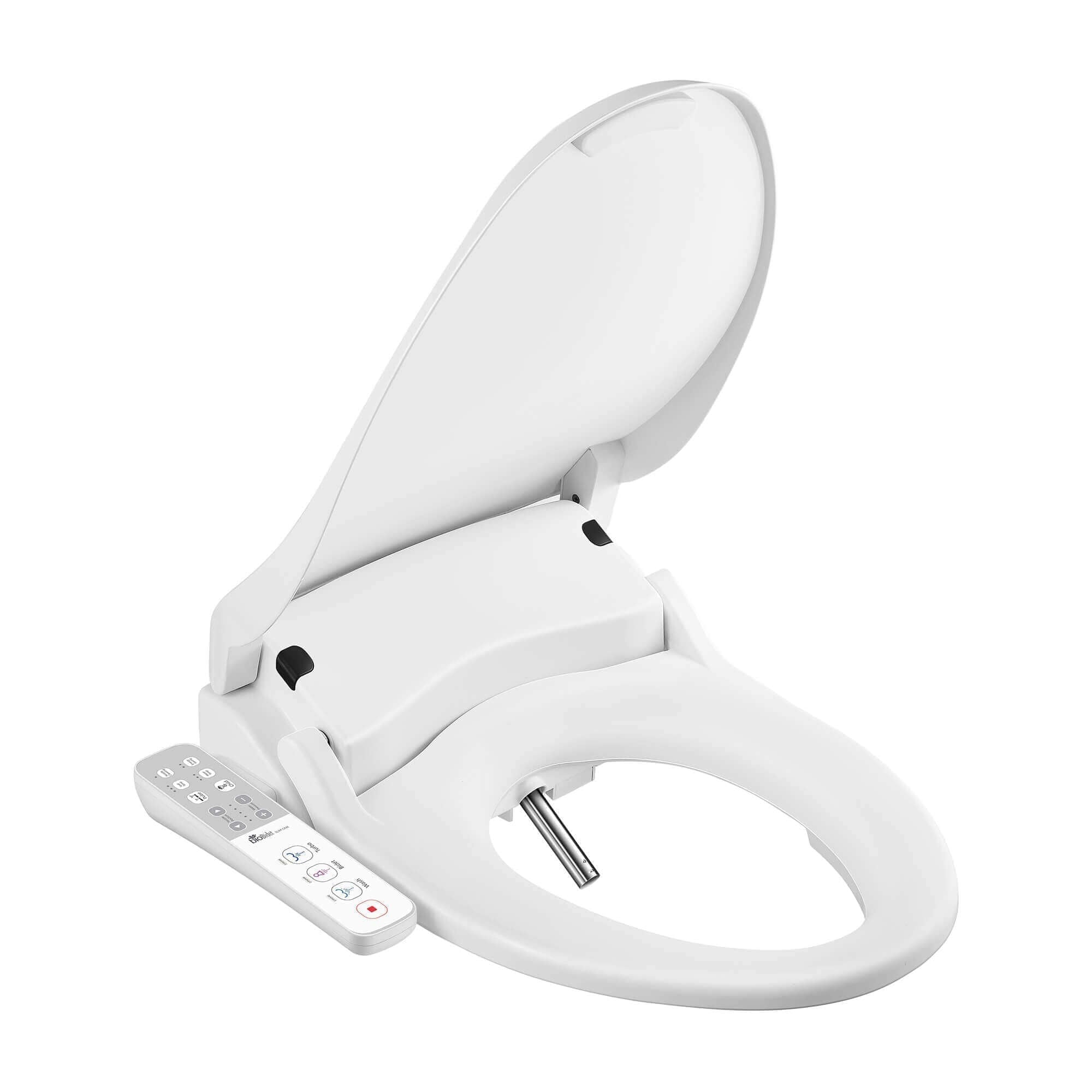 Bio Bidet Slim One Bidet Toilet Seat with Oscillating Self-Cleaning Nozzle, Nightlight, Turbo Wash and Side Panel Controls