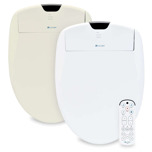 Brondell Swash 1400 Luxury Bidet Toilet Seat with Remote-Elongated & Round, White & Biscuit