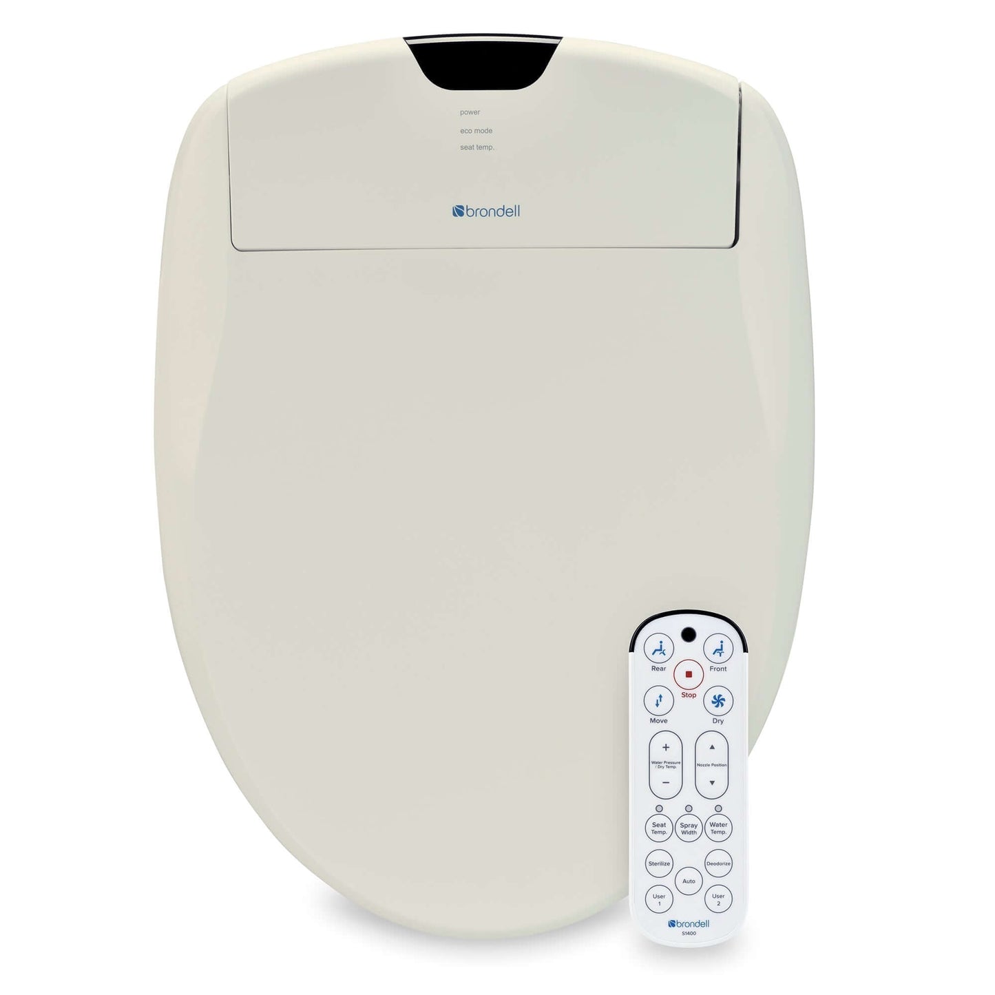 Brondell Swash 1400 Luxury Bidet Toilet Seat with Remote-Elongated & Round, White & Biscuit