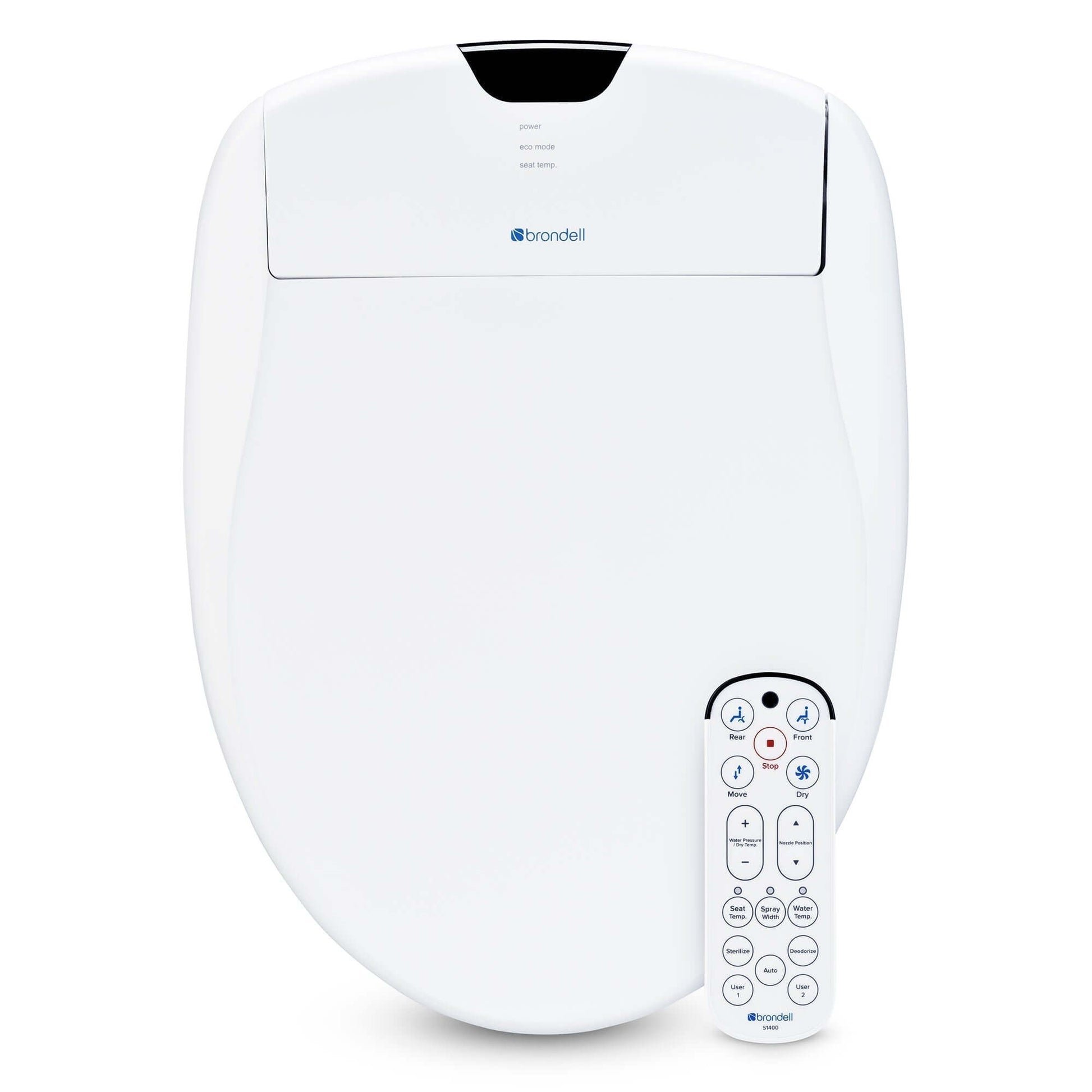 Brondell Swash 1400 Luxury Bidet Toilet Seat with Remote-Elongated & Round, White & Biscuit