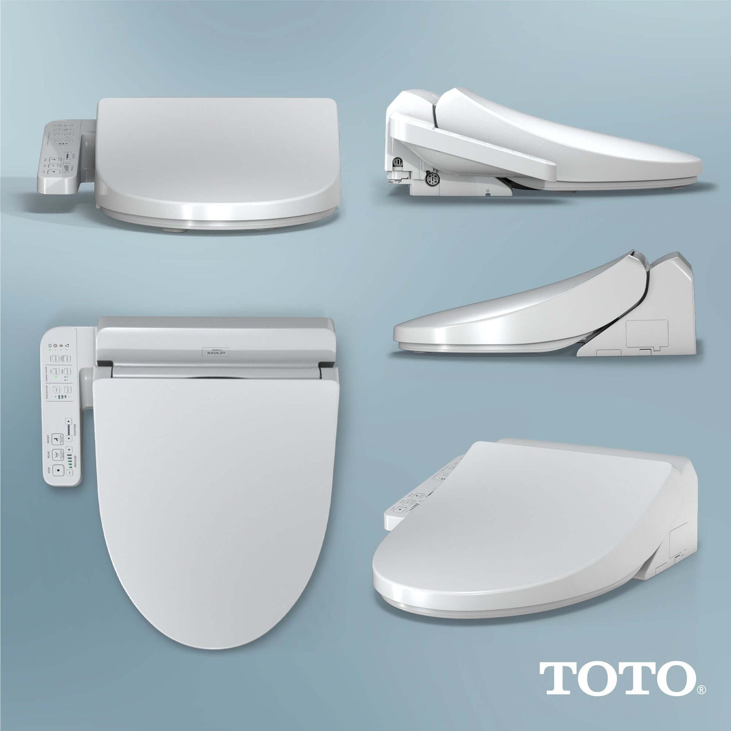 TOTO WASHLET A2 Electronic Bidet Toilet Seat with Heated Seat and SoftClose Lid, Elongated - SW3004#01