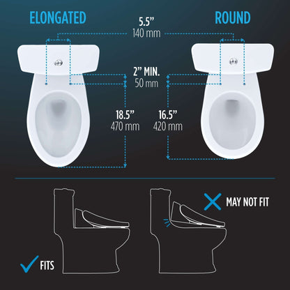 TOTO WASHLET S300e Electronic Bidet Toilet Seat with EWATER+ Cleansing, Round - SW573#01