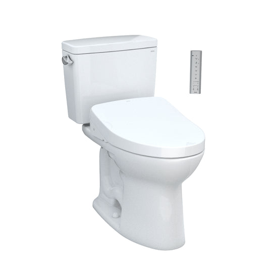 TOTO Drake WASHLET+ Two-Piece 1.6 GPF Standard Height Toilet with Auto Flush includes S550e Bidet Seat - MW7763056CSGA#01