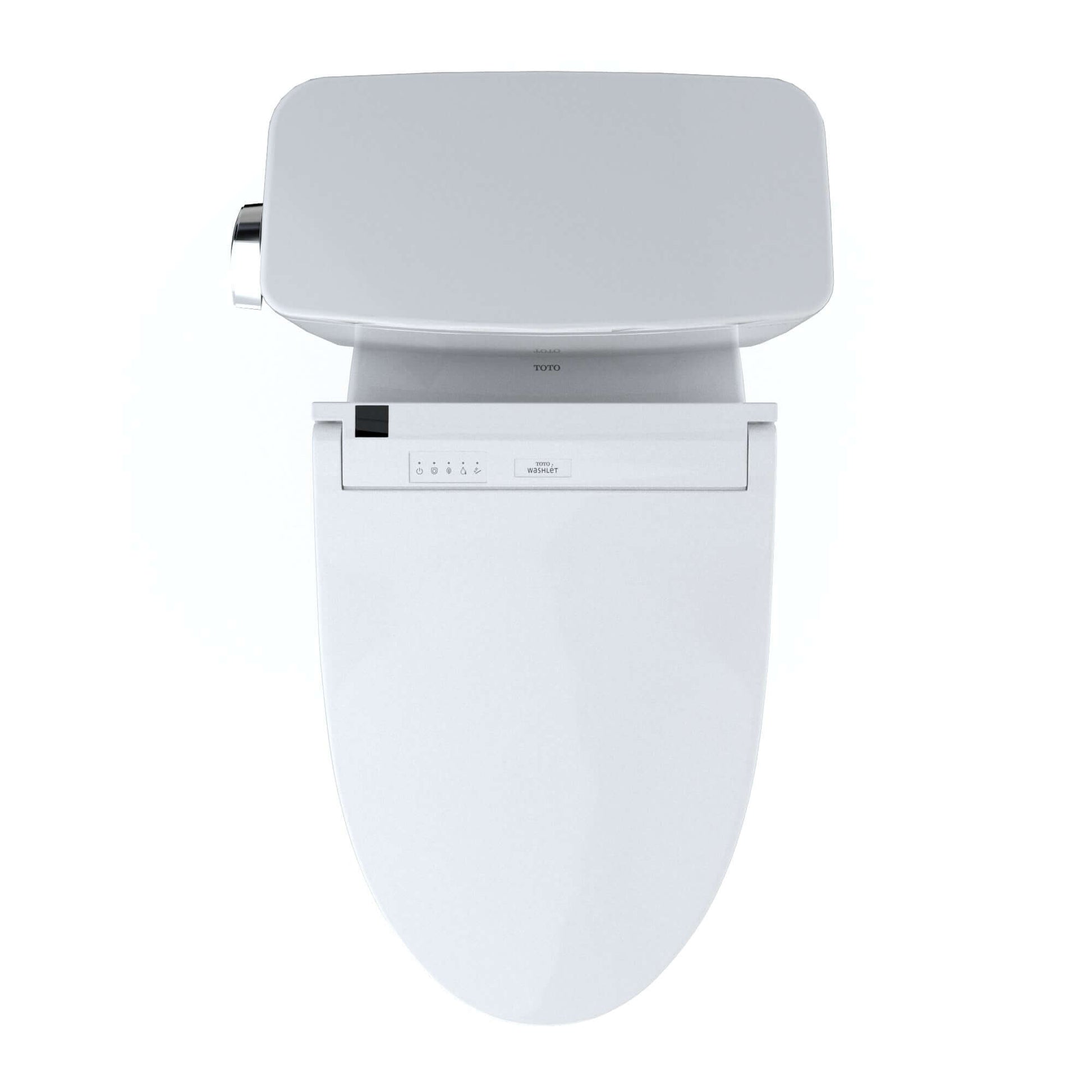 TOTO Drake WASHLET+ Two-Piece Elongated 1.28 GPF Universal Height with C5 Bidet Seat, 10 Inch Rough-In - MW7763084CEFG.10#01