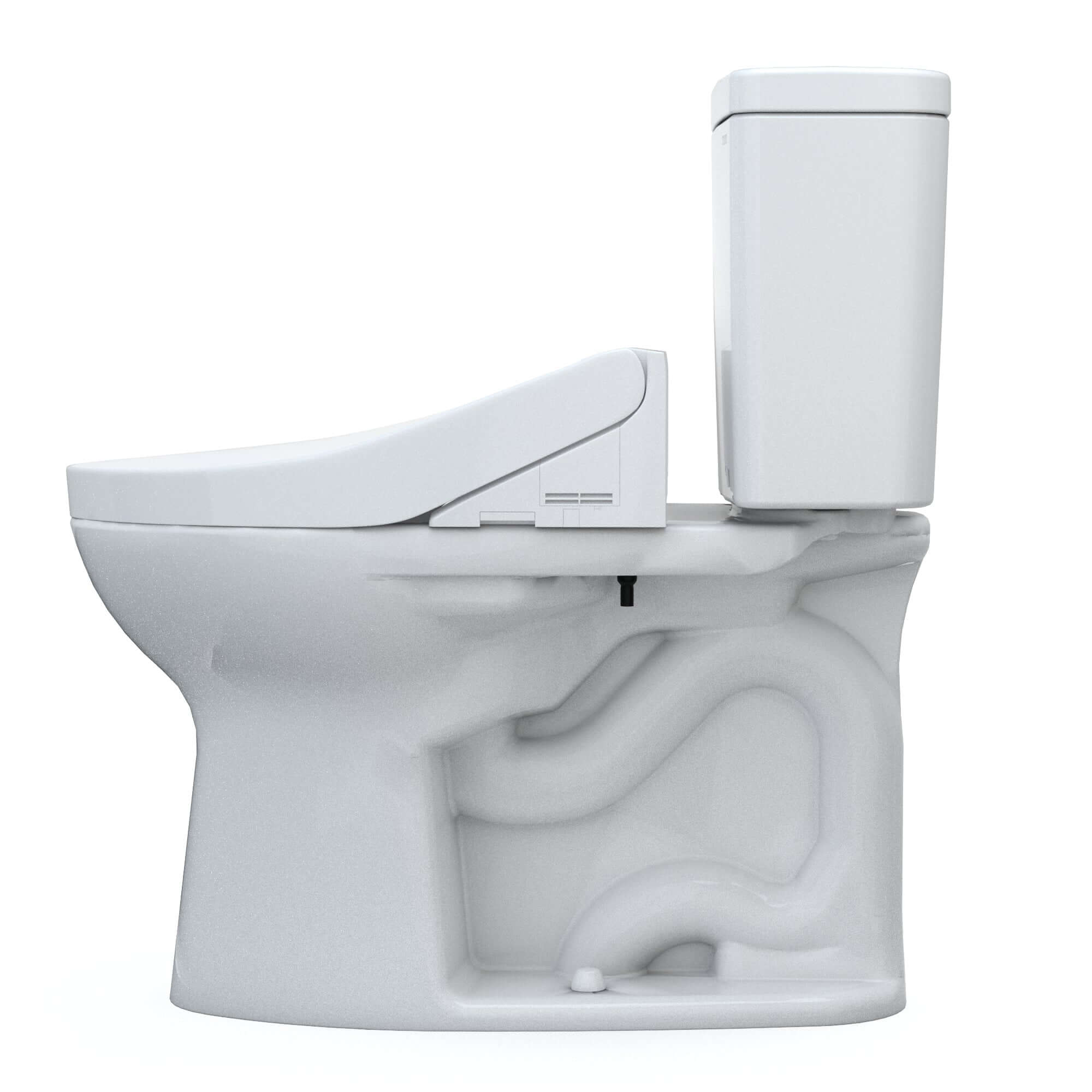 TOTO Drake WASHLET+ Two-Piece Elongated 1.28 GPF Universal Height with C5 Bidet Seat, 10 Inch Rough-In - MW7763084CEFG.10#01