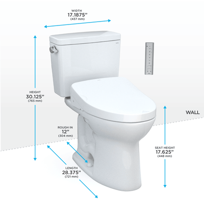 TOTO Drake WASHLET+ 1.28  C5 Bidet Seat MW7763084CEFG#01