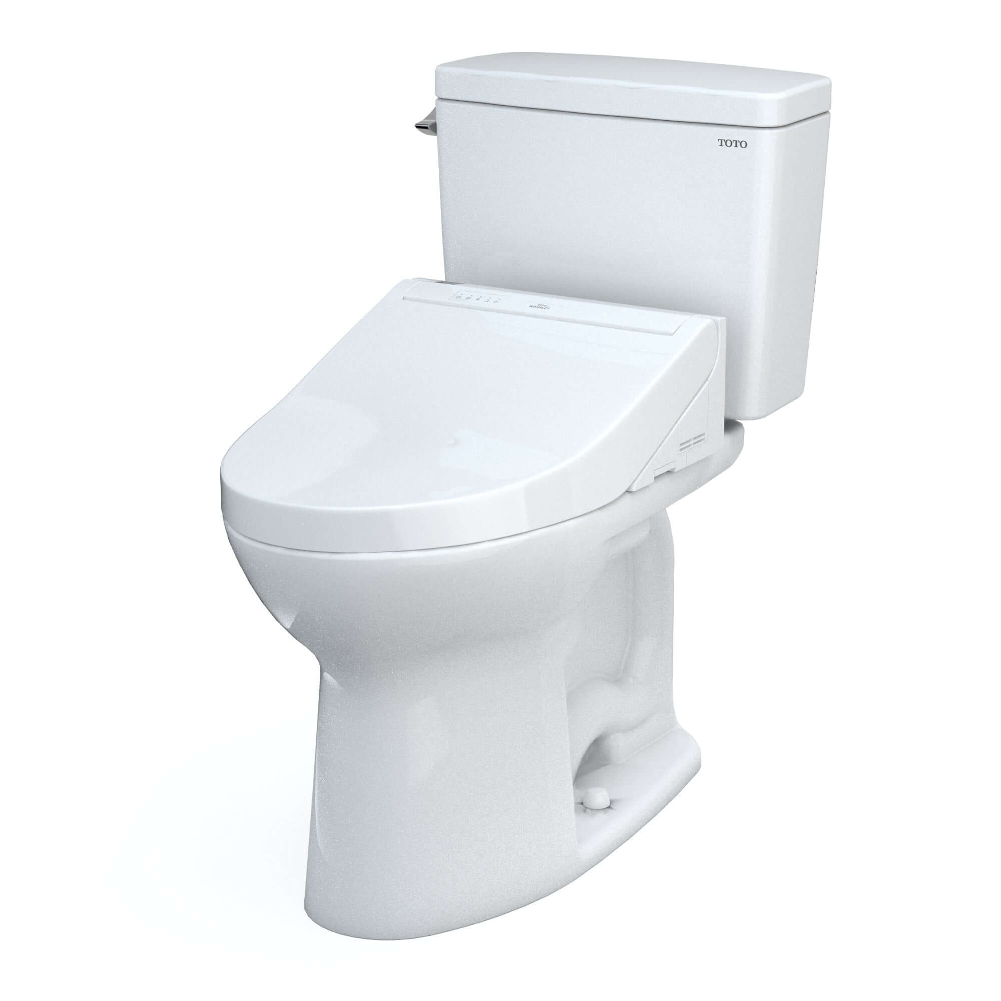 TOTO Drake Two-Piece 1.28 GPF Universal Height Toilet with C5 Bidet Seat  MW7763084CEFG#01