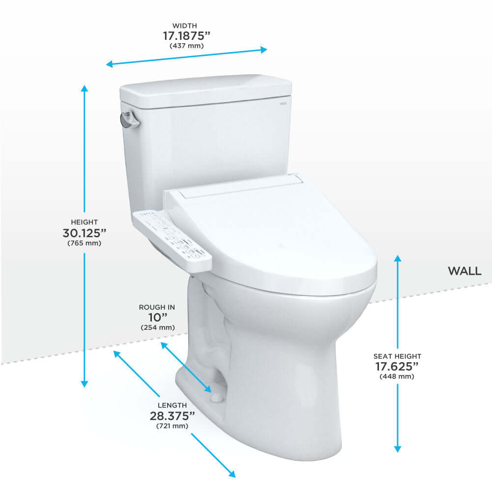 TOTO Drake 1.6 C2 Bidet Seat, 10" MW7763074CSFG.10#01