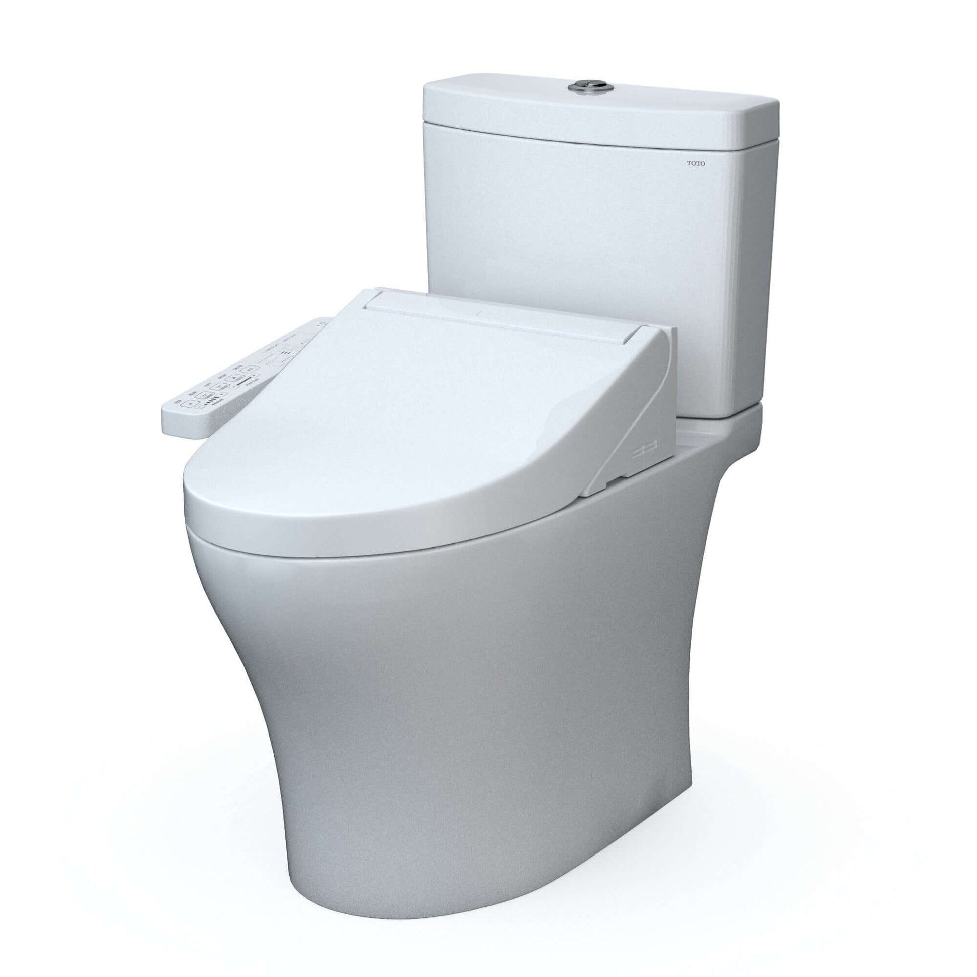 TOTO WASHLET+ Aquia IV Two-Piece Elongated Universal Height Dual Flush 1.28 and 0.9 GPF and C2 Bidet Toilet Seat | MW4463074CEMFGN#01