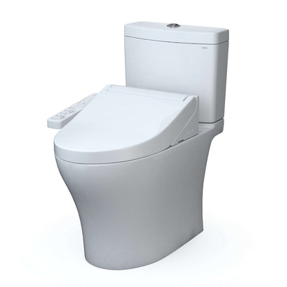 TOTO WASHLET+ Aquia IV Two-Piece Elongated Universal Height Dual Flush 1.28 and 0.9 GPF and C2 Bidet Toilet Seat | MW4463074CEMFGN#01