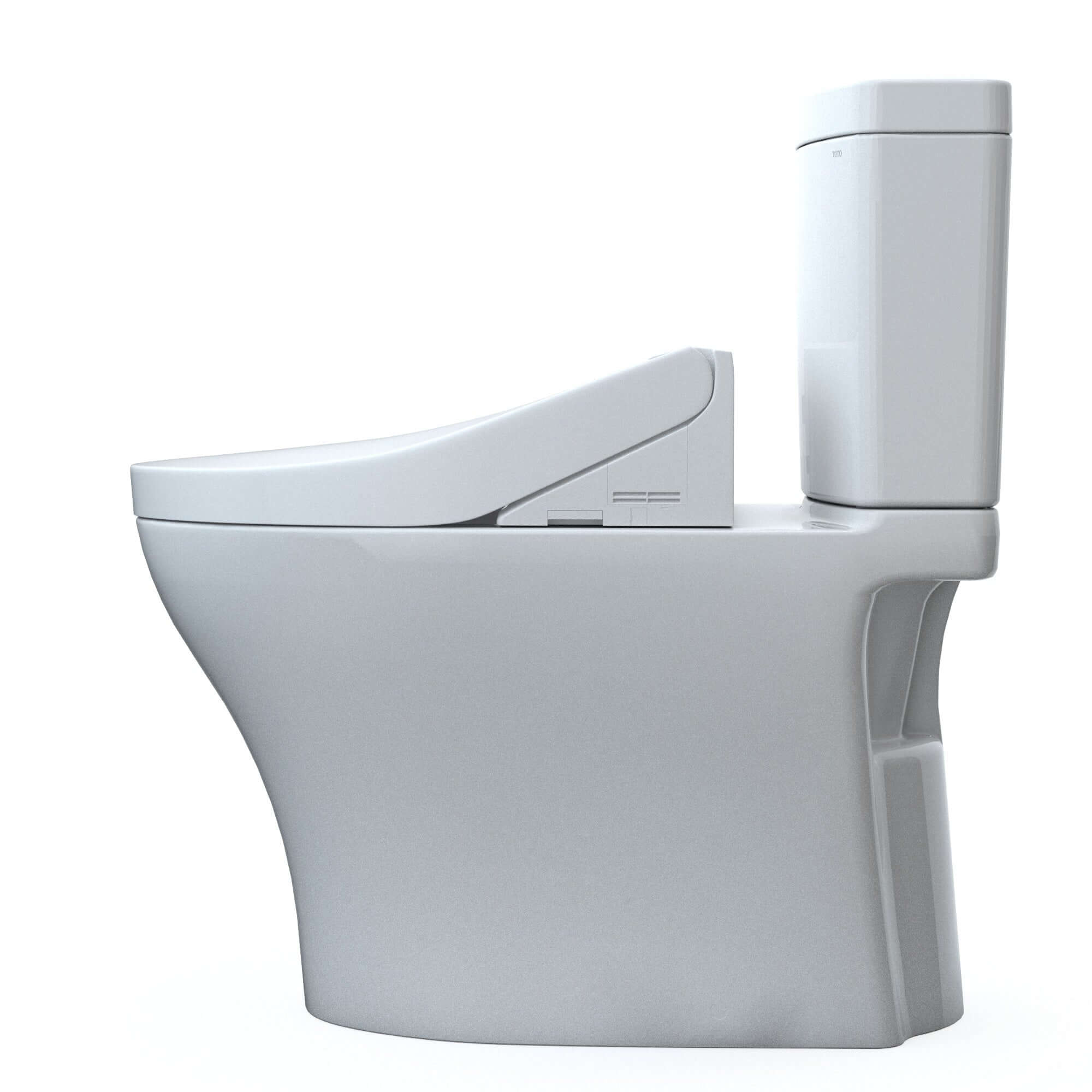 TOTO WASHLET+ Aquia IV Two-Piece Elongated Universal Height Dual Flush 1.28 and 0.9 GPF and C2 Bidet Toilet Seat | MW4463074CEMFGN#01