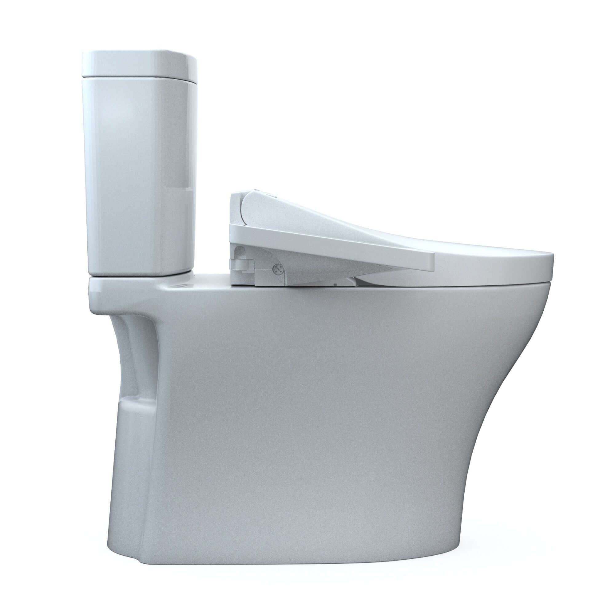 TOTO WASHLET+ Aquia IV Two-Piece Elongated Universal Height Dual Flush 1.28 and 0.9 GPF and C2 Bidet Toilet Seat | MW4463074CEMFGN#01