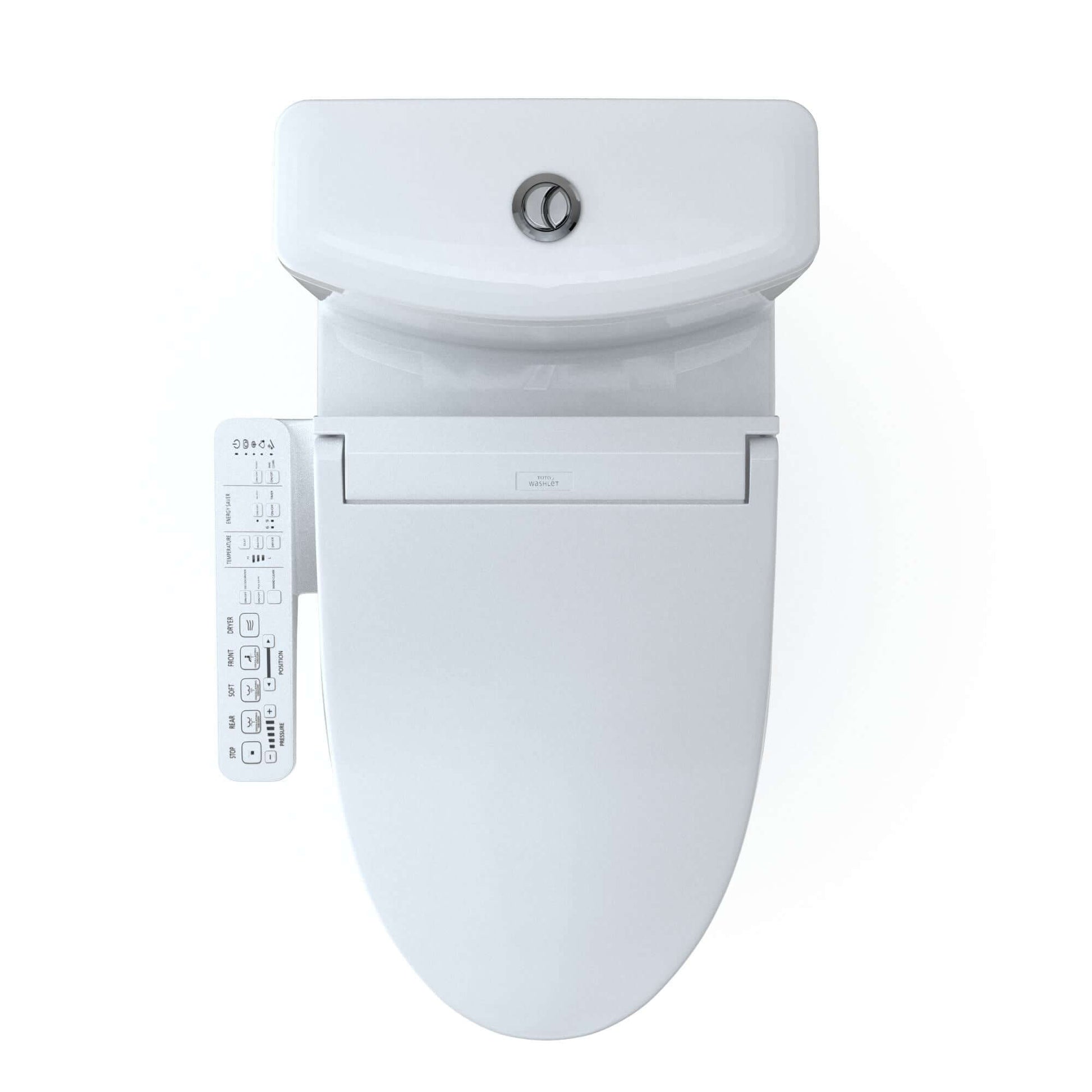 TOTO WASHLET+ Aquia IV Two-Piece Elongated Universal Height Dual Flush 1.28 and 0.9 GPF and C2 Bidet Toilet Seat | MW4463074CEMFGN#01