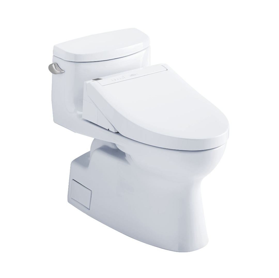 TOTO Carolina II One-Piece 1.28 GPF Universal Height Toilet with a C5 Bidet Toilet Seat MW6443084CEFG#01