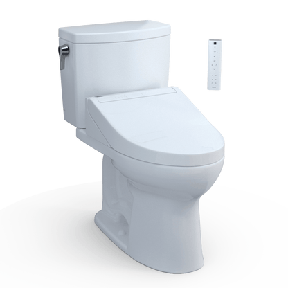 TOTO WASHLET+ Drake II 1G Two-Piece 1.0 GPF Toilet and WASHLET+ C5 Bidet Seat - MW4543084CUFG#01