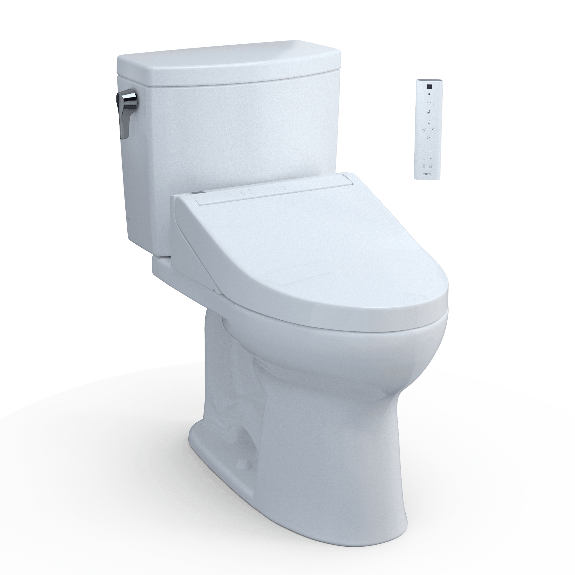 TOTO WASHLET+ Drake II 1G Two-Piece 1.0 GPF Toilet and WASHLET+ C5 Bidet Seat - MW4543084CUFG#01