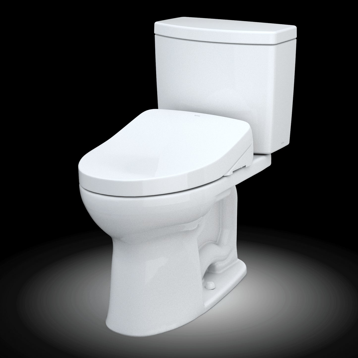 TOTO WASHLET+ Drake II 1G Two-Piece 1.0 GPF Universal Height Toilet S550e Contemporary Bidet Seat with Auto Flush Option - MW4543056CUFG(A)#01
