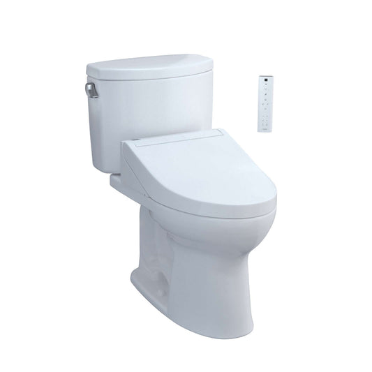 TOTO WASHLET+ Drake II Two-Piece Elongated 1.28 GPF Toilet and WASHLET+ C5 Bidet Seat - MW4543084CEFG#01