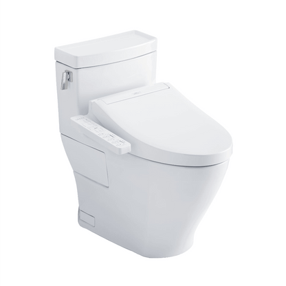 TOTO WASHLET+ Legato One-Piece Elongated 1.28 GPF Universal Height Toilet and WASHLET C2 Bidet Seat - MW6243074CEFG#01