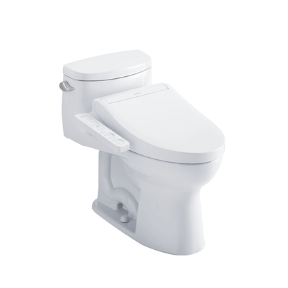 TOTO WASHLET+ Supreme II One-Piece 1.28 GPF Universal Height Toilet with C2 Bidet Seat - MW6343074CEFG#01