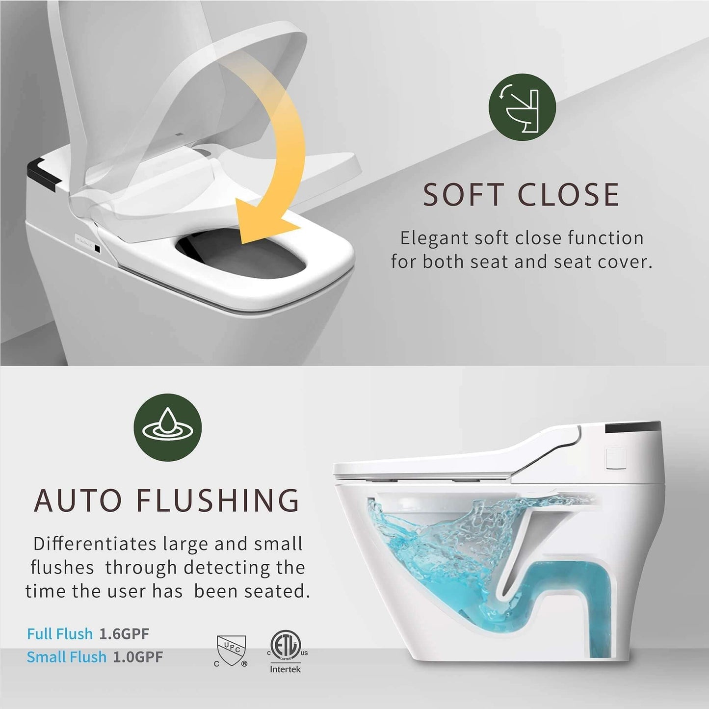 VOVO Stylement Integrated Bidet Toilet With Auto Flush & Auto Open/Close Lid TCB-090SA