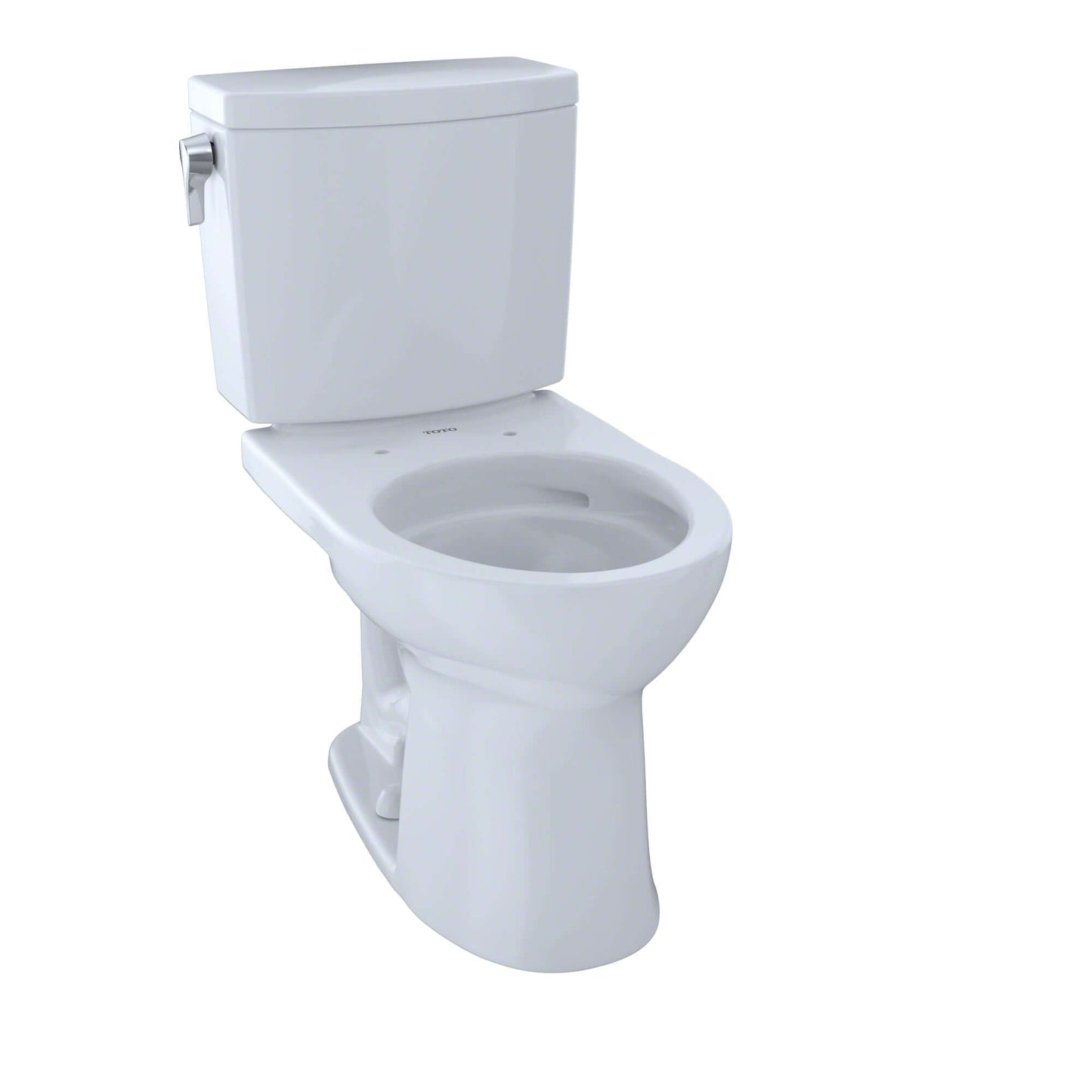 TOTO Drake II 1G Two-Piece Round 1.0 GPF Universal Height Toilet with CEFIONTECT, Cotton White - CST453CUFG#01