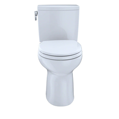 TOTO Drake II 1G Two-Piece Round 1.0 GPF Universal Height Toilet with CEFIONTECT, Cotton White - CST453CUFG#01