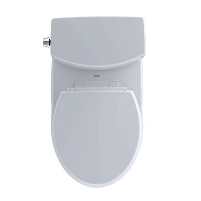 TOTO Drake II 1G Two-Piece Round 1.0 GPF Universal Height Toilet with CEFIONTECT, Cotton White - CST453CUFG#01