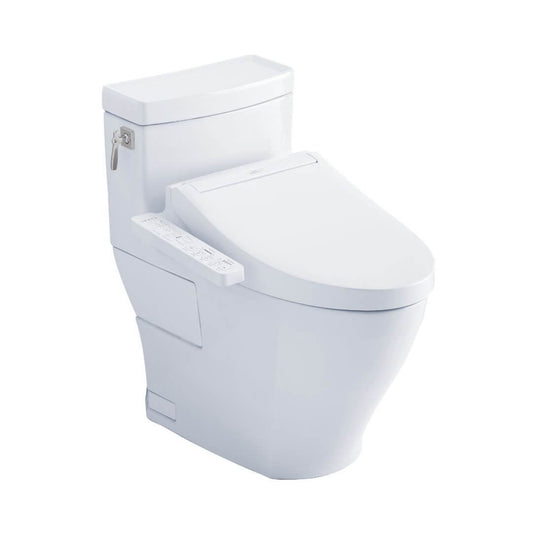 TOTO Aimes One-Piece 1.28 GPF Universal Height Toilet with C2 Bidet Seat MW6263074CEFG#01 - EverFlow Bidets